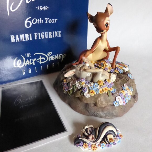 NEW 2001 DISNEY MARKRITA 60 BAMBI THUMPER FIGURE & HIDDEN PIN DRAWER - Picture 1 of 16